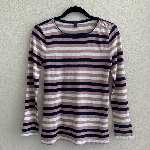 J. Crew Striped Tee - Picture 1 of 5